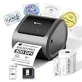 Phomemo Ethernet Thermodrucker Bluetooth DHL, Versandetiketten Drucker mit 500 Etiketten im Format 4 x 6, Label Printer für Barcode
