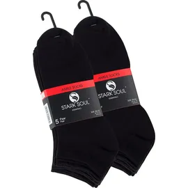 STARK SOUL® Sneakersocken 10 Paar Schwarz 43-46