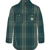 CARHARTT Plaid Loose-Fit, Hemd Damen | Grün/Dunkelblau - XS