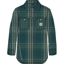 CARHARTT Plaid Loose-Fit Hemd Grün/Dunkelblau XS