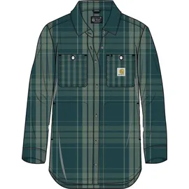 CARHARTT Plaid Loose-Fit Hemd Grün/Dunkelblau XS
