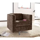 Home Affaire Sessel Bob Polyester 72 x 71 x 75 cm Braun drehbar mit Sternfuß