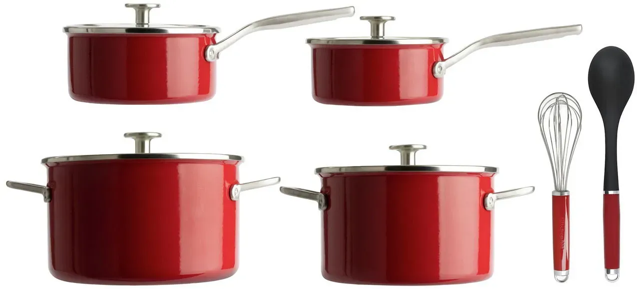 KitchenAid Topfset 6-tlg. EMPIRE ROT - B/H/T ca. 58,00x32,00x22,00