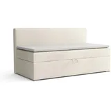 Deine Möbel 24 Boxspringbett PAOLO Schlafsofa mit Bettkastenin 90x200 / 100x200 cm, in Bouclé-Stoff (Jugendsofa Boxspringbett mit Matratzen H3 oder H4, 1-St., Farben: Weiß, Creme, Hellgrau, Grau, Schwarz, Beige), 2-in-1 Funktion: Sofa und Bett in einem beige