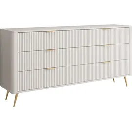 Lukmebel Kommode SCARLETT 6S 163 cm Beige / Gold