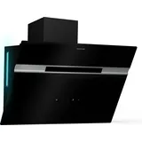 Klarstein Alina 60 Dunstabzugshaube - 600 m3/h, Touchpanel, LED-Hintergrundbeleuchtung, Energieklasse A, Leise 63 dB, Abzugshaube Küche, Umluftbe... - Schwarz