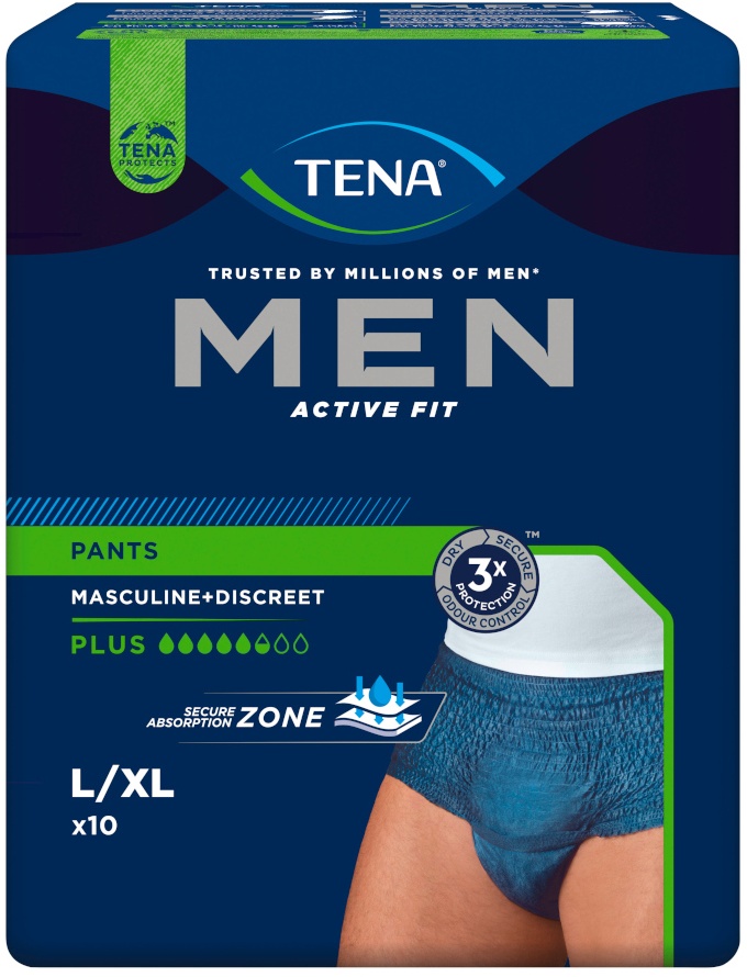TENA MEN  ACTIVE FIT PANTS PLUS L/XL