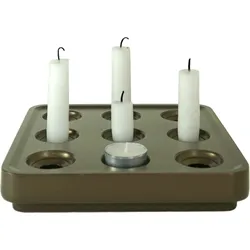 Stumpastaken Kerzenständer S braunes Aluminium