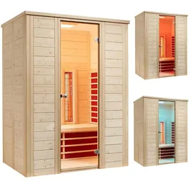 InfraWorld Infrarotkabine TrioSol Natura 148 Plus inkl. 5-teiligem gratis Zubehörset