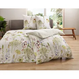 Estella Meadow Mako-Satin grün 135 x 200 cm + 80 x 80 cm