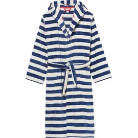 Sanetta - Kid's Bathrobe 233053 - Bademantel, Streifen-Design, aufgesetzte Taschen, für Kinder, 50096 INK BLUE, 92