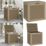Vidaxl - Gartenbox Hellbraun 55,5x43x53 cm Polypropylen - Gartenbox - Außenbereich Aufräumen - Gartenorganisation - Gartenschuppen - Lagerschrank