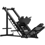 Bad Company Hackenschmidt Beinpresse 45 Grad schwarz I Hackenschmidt Maschine Beinpresse für Zuhause Muskelaufbau kompatibel mit Hantelscheiben 30 mm und/oder 50 mm I BCA-150/B