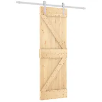 vidaXL Schiebetür rechts 70 x 210 cm Weiß/Braun