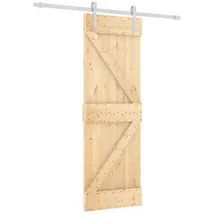vidaXL Schiebetür rechts 70 x 210 cm Weiß/Braun