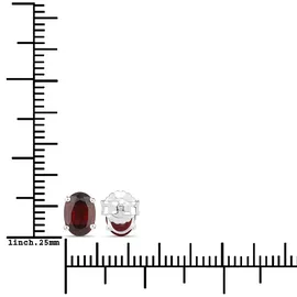 vira jewels Ohrstecker Vira Jewels Silber 925 rhodiniert rot 3,15