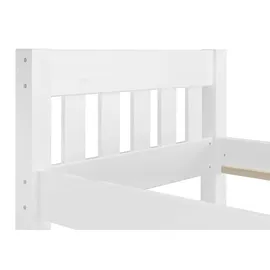 Erst-Holz Modernes Einzelbett 90 x 200 cm Weiß