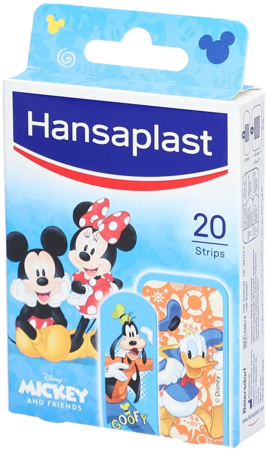 Hansaplast Disney Mickey & Friends Wondpleisters | Huidvriendelijk | Geprinte pleisters 20 St Pleister