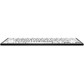 LogicKeyboard MAC Bluetooth Großdruck-Tastatur Schwarz auf Weiß, Mini-Layout