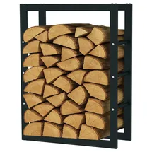 SCHMIDT security tools Kaminholzregal Stahl 60 x 25 x 80 cm Schwarz