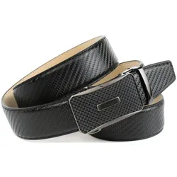 Ledergürtel ANTHONI CROWN, Damen, Gr. 95, schwarz, Leder, gemustert, Gürtel, Trendiger Gürtel in Karbon-Design