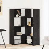 vidaXL Eckschrank Schwarz Eiche 140x30x140 cm Holzwerkstoff