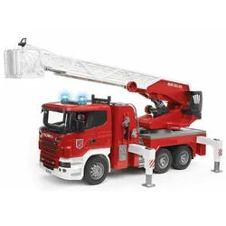 Bruder® Spielzeug-Feuerwehr Scania R-Serie - Feuerwehrleiterwagen mit Wasserpumpe - rot/weiß rot|weiß