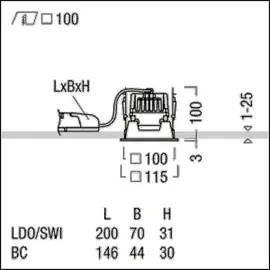 Zumtobel Group LED-Deckeneinbauleuchte PANOS EVO #60815196