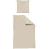 Xxxl Bettwäsche, Beige, Textil, Uni, 240x220 cm, Oeko-Tex® Standard 100, Oeko-Tex® Made IN Green, pflegeleicht, hautfreundlich, bügelleicht, 100% feinster Baumwollsatin mit Seiden-Finish, weiche und anschmiegsame Oberfläche, edel glänzend, Übergröße, Schlaftextilien, Bettwäsche, Bettwäsche