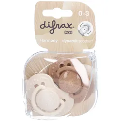 Difrax Fopspeen Dynamische Harmonie Creme - L.Brown 0-3m