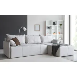 Ecksofa COLLECTION AB, grau (hellgrau), B:263cm H:84cm T:165cm, 100% Polyester, Sofas