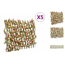 vidaXL Rankgitter mit Künstlichem Efeu 5 Stk. Erweiterbar 180x60 cm