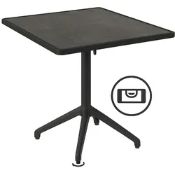BIG Möbel GmbH Gastro Terrassentisch Luna Wackelfrei | 80x80 cm | Resalit Kupfer | klappbar | selbstregulierend