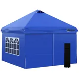 Outsunny Pavillon mit Rolltasche blau 300L x 300B x 284H cm