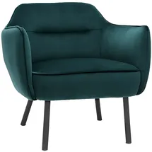 miliboo Designer-samtsessel petrolfarben Laurens