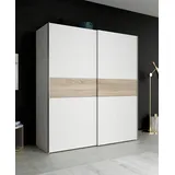 freiraum Schiebetürenschrank LONGLINE in Weiss / Sonoma Eiche - 170,3x190,5x61,2cm (BxHxT) braun