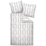 JANINE Design Bettwäsche J.D. 155 x 220 cm Satin Braun