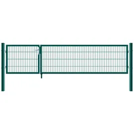 Home Deluxe Doppelflügel Gartentor Aditus 100 x 350 cm moosgrün