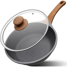 yashe 30 cm tiefe Granit-Bratpfanne mit Deckel