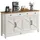 VASAGLE Sideboard 40 x 140 x 80 cm Braun / Weiß