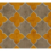 ascreation Vliestapete Fliesenoptik Gelb Beige 374212
