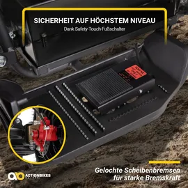 Actionbikes Motors Elektro-Kinderquad Cobra, 800 Watt, bis 30 km/h, ab 5 Jahren, Federung, 3x 12V-Akku, Scheibenbremsen (Grün/Schwarz)