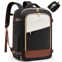 LOVEVOOK Rucksack Damen Groß, Handgepäck Rucksack 40L, Reiserucksack Wasserdicht, Laptop Rucksack mit Laptopfach, Travel Backpack mit Schuhfach, Schulrucksack für Schule Flugzeug Camping Arbeit