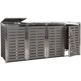 Proregal Mülltonnenverkleidung 120 x 264 x 85 cm anthrazit