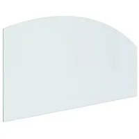 vidaXL Bodenschutzplatte Kaminofen Glasplatte 120 x 60 cm Funkenschutz Weiß