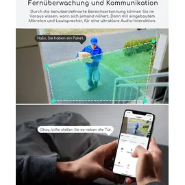 COOAU 5MP Überwachungskamera Aussen Weiß