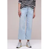 STREET ONE Wide Leg Jeans im Loose Fit Bleached Random wash 34 - 34W / 26L