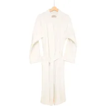 Egeria Unisex-Bademantel Pure, Baumwolle, Kimono-Kragen, Gürtel, Kimono beige XL