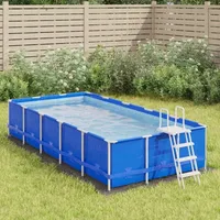 VidaXL Pool-Bodentuch Hellgrau 420x220 cm Polyester Geotextil