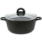 elo stahlwaren gmbh&co. kg ELO Kochtopf mit Glasdeckel BLACK, CK2 Ø 24cm